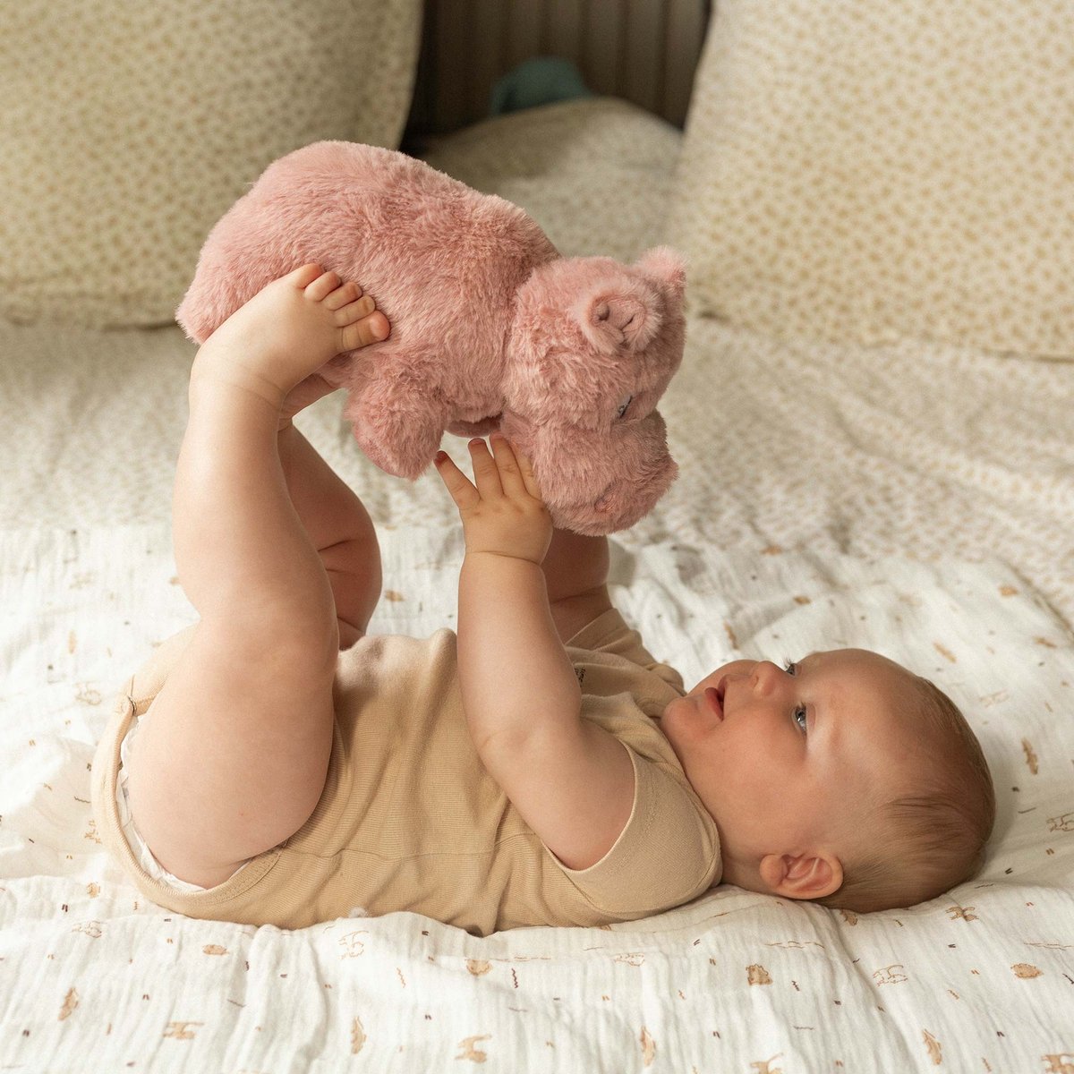 Peluche musicale bébé rosa, TROIS KILOS SEPT