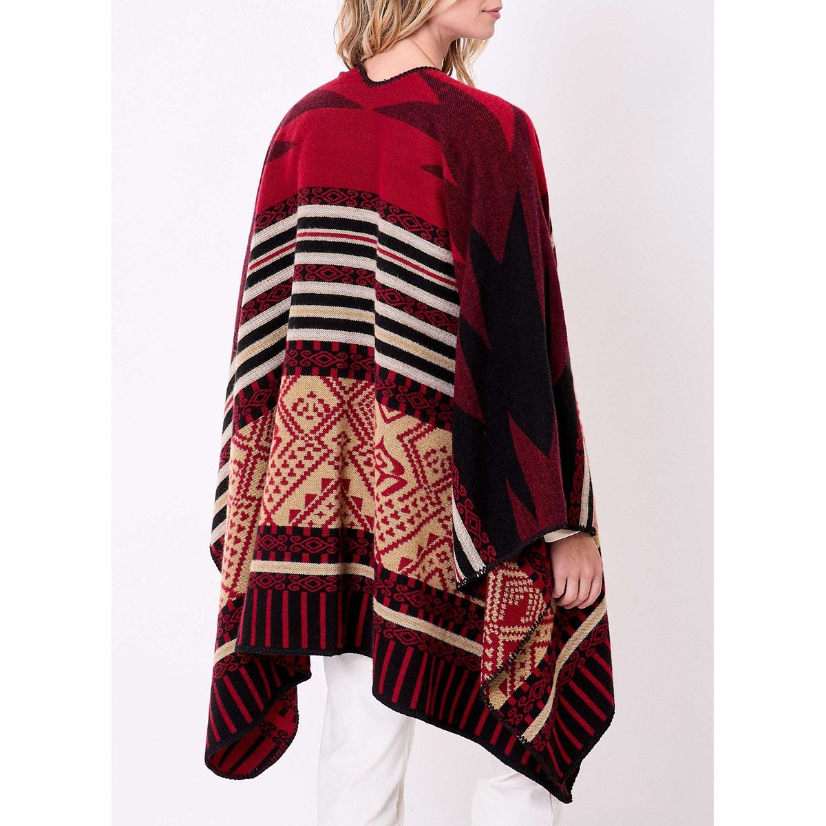 Poncho imprimé réversible WALDO rouge waldo, LA FIANCÉE