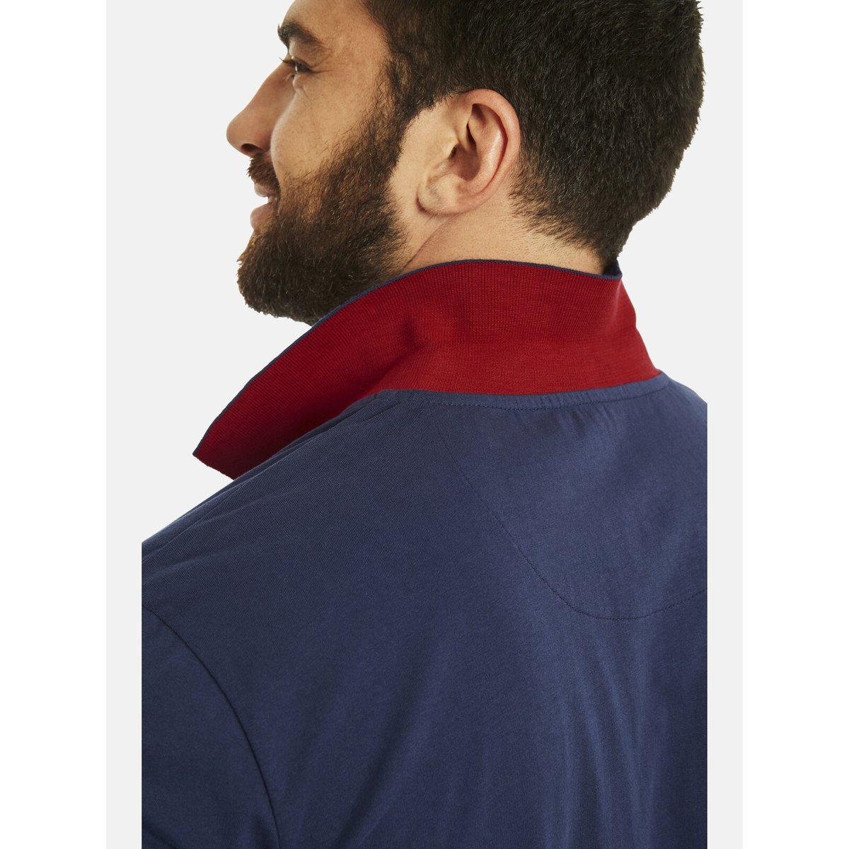 Lot de 2 polos DAGFINN rouge bleu foncé, JAN VANDERSTORM