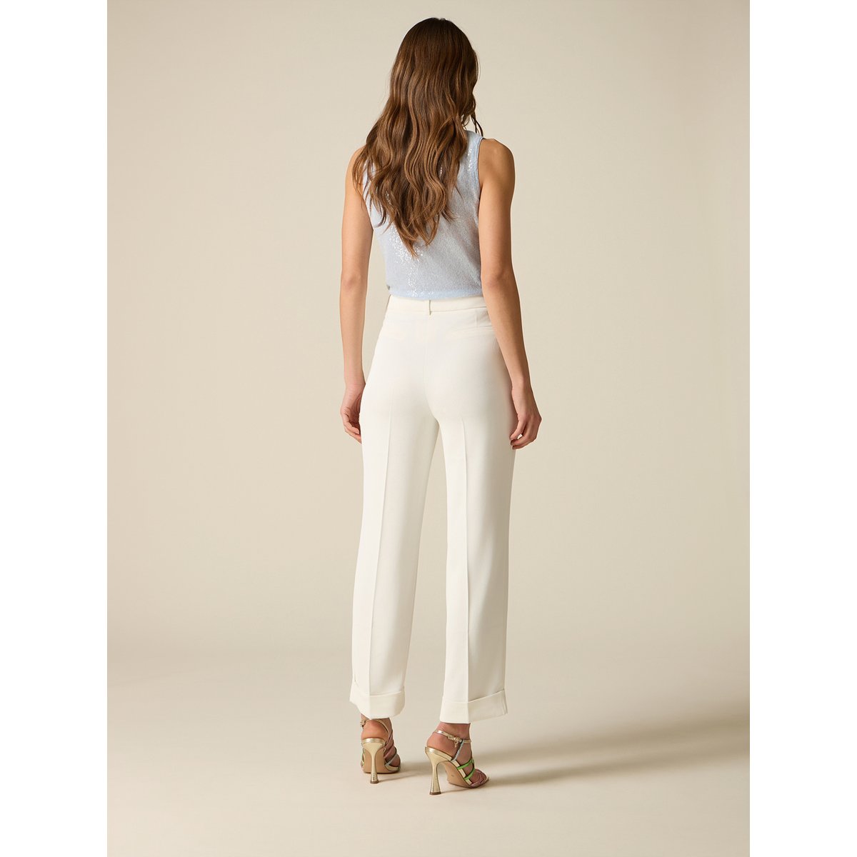 Pantalon à pinces blanc, OLTRE