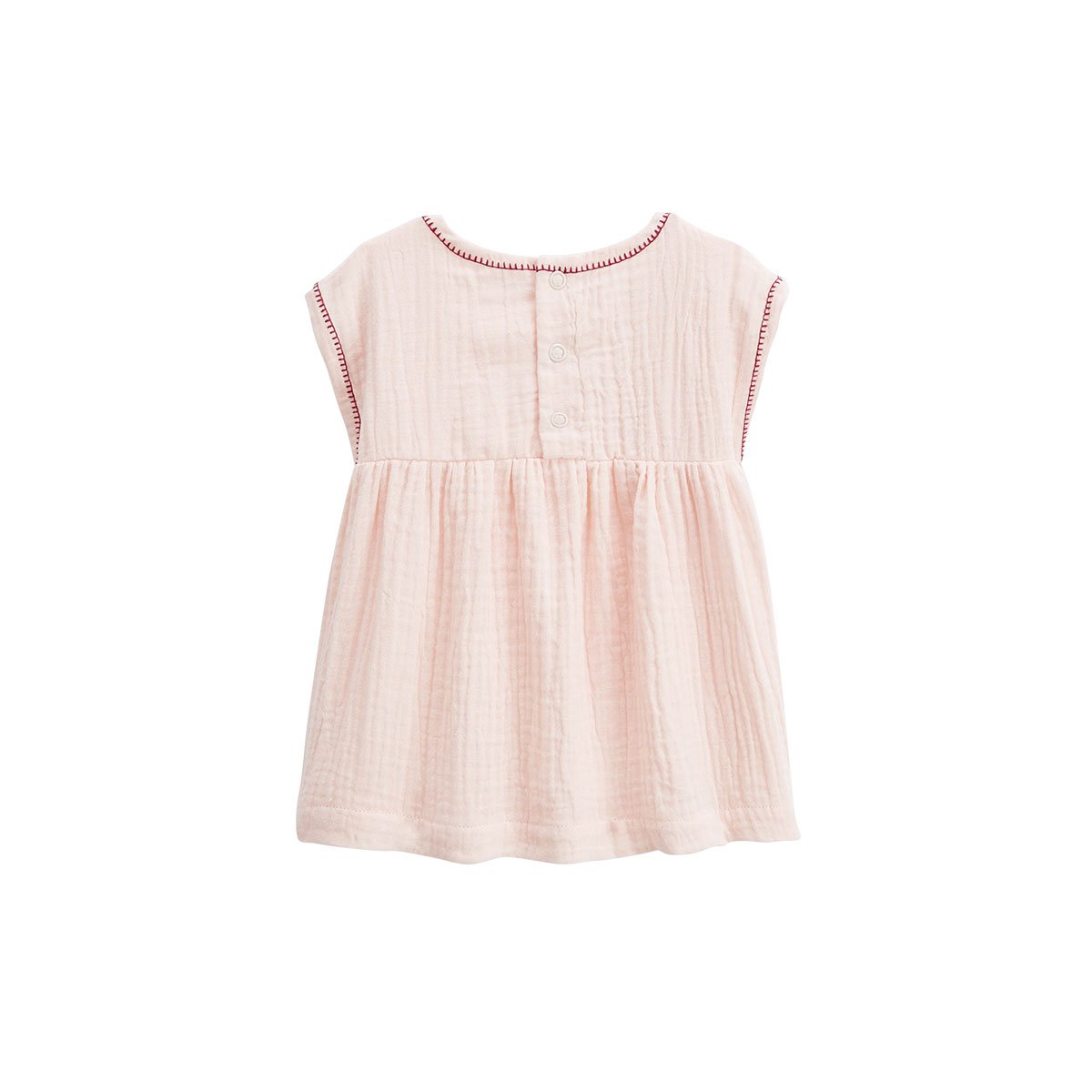 Blouse enfant en gaze de coton Arizona rose, PETIT BEGUIN