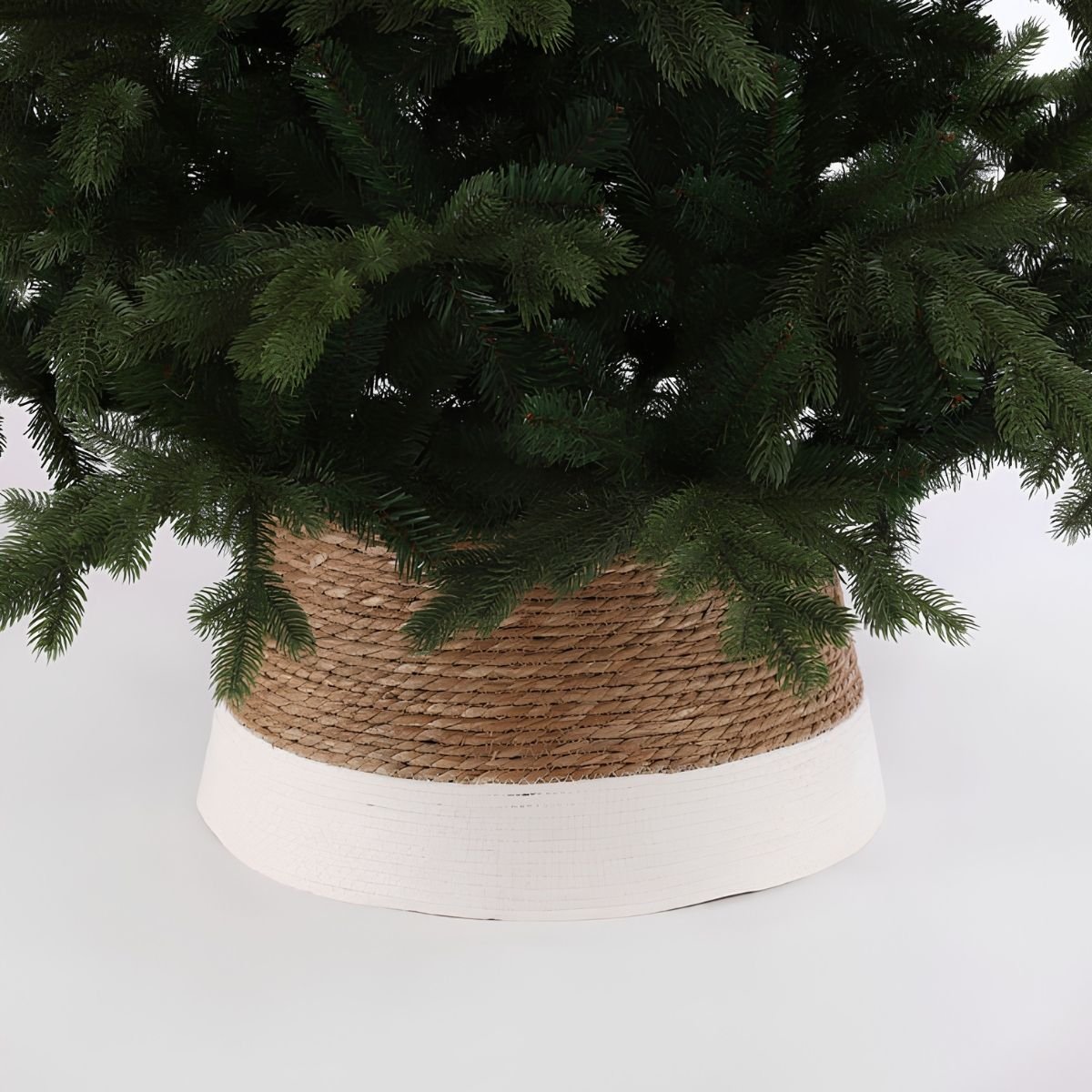 Jupe de sapin de Noël blanc cassé, MICA DECORATIONS