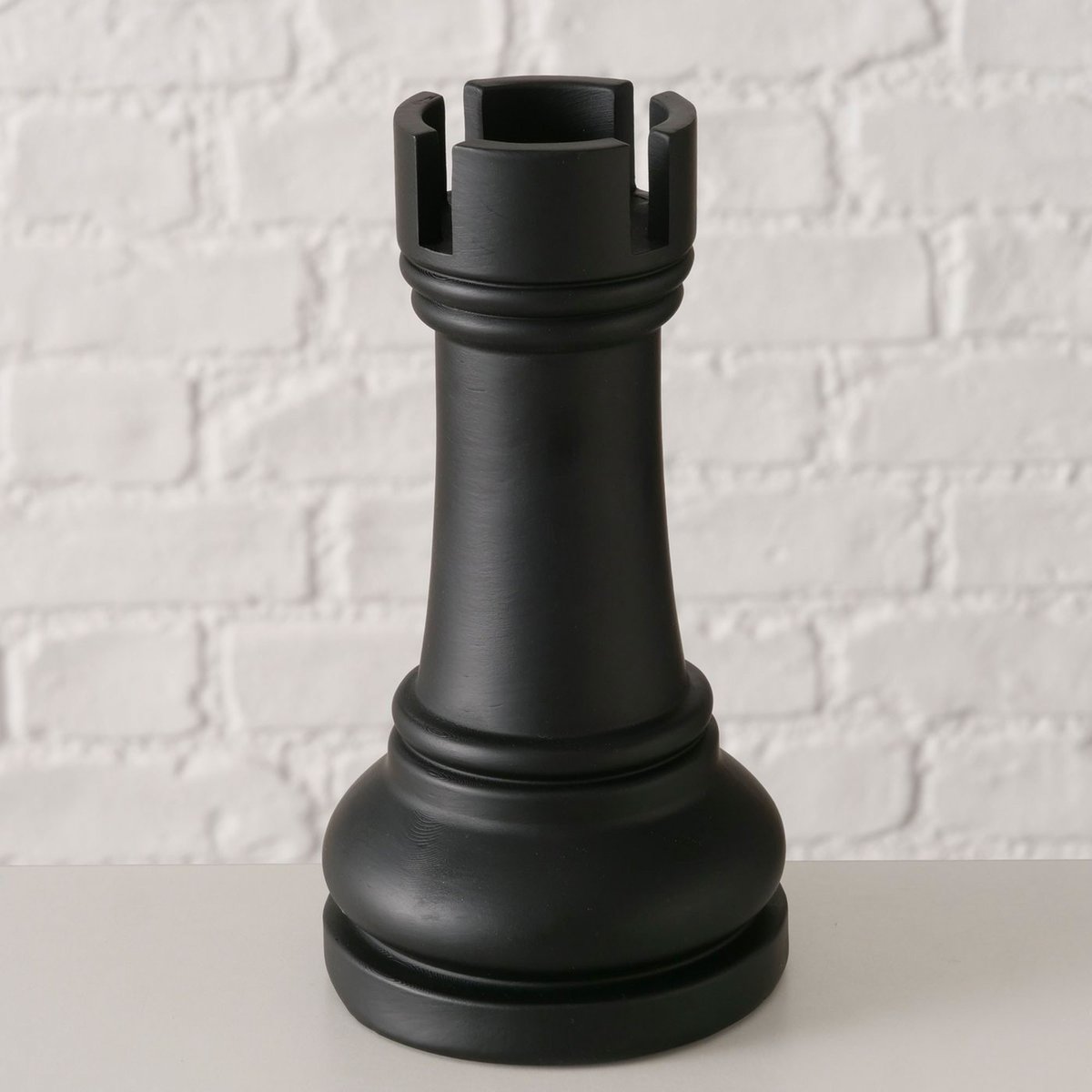 Objet décoratif à poser échec en résine noire noir, WADIGA