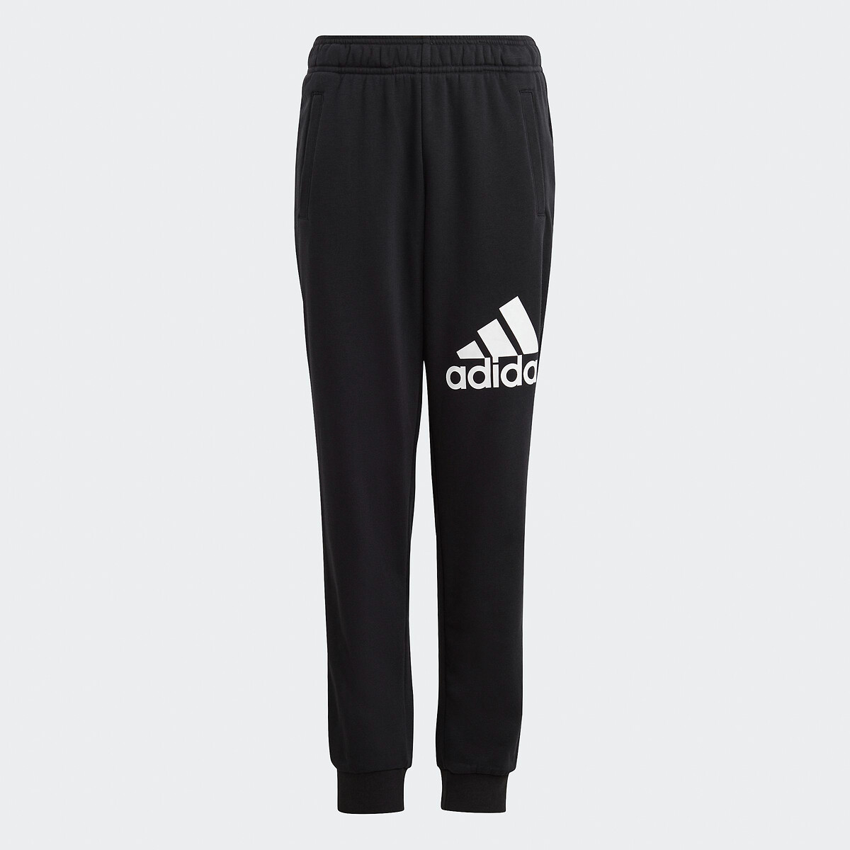 Cotton mix cuffed joggers black Adidas Sportswear La Redoute