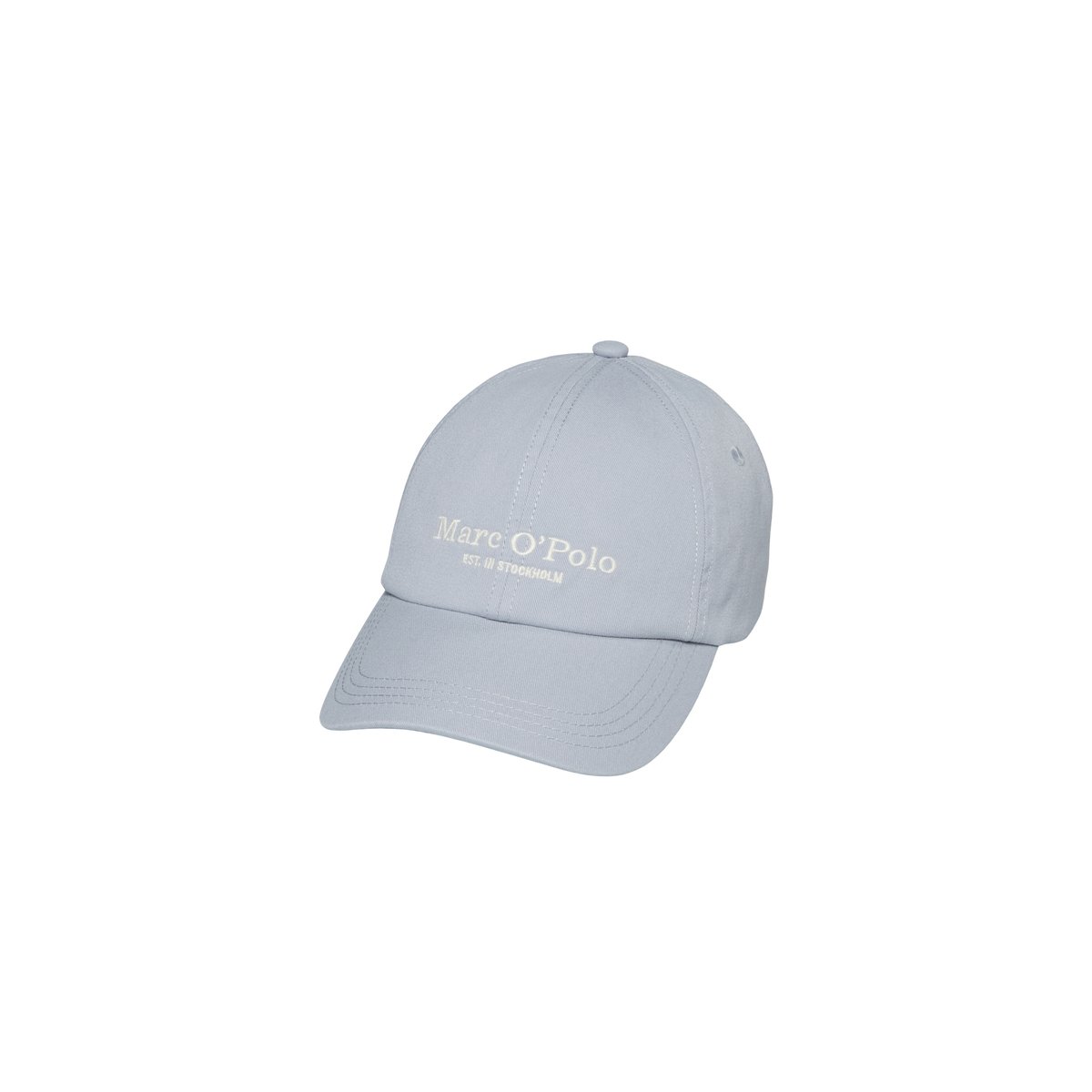 Casquette avec logo en sergé de coton bio de haute qualité gris, MARC O'POLO