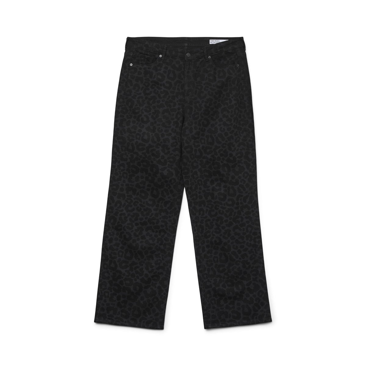 Jean À Coupe Large black denim 1, VERO MODA