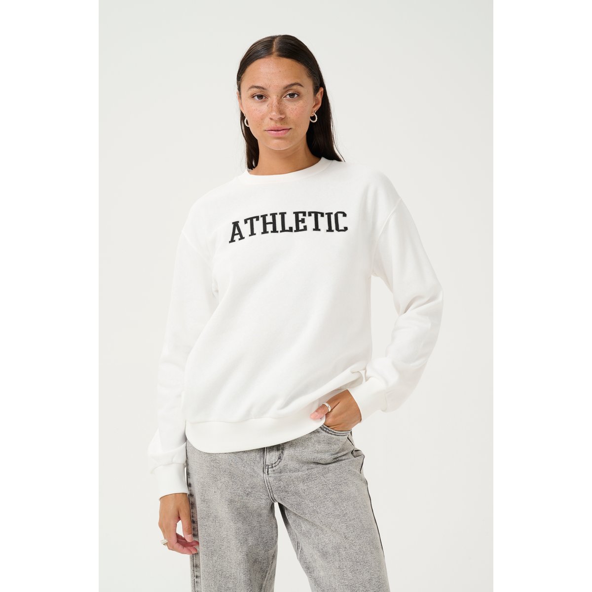 Sweatshirt blanc chalk, KAFFE