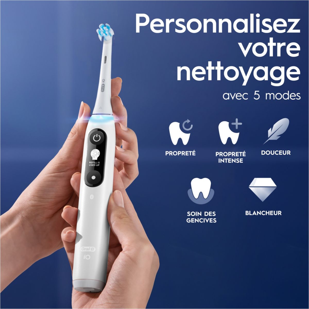 Brosse à dents électrique IO6s Series White blanc, ORAL B