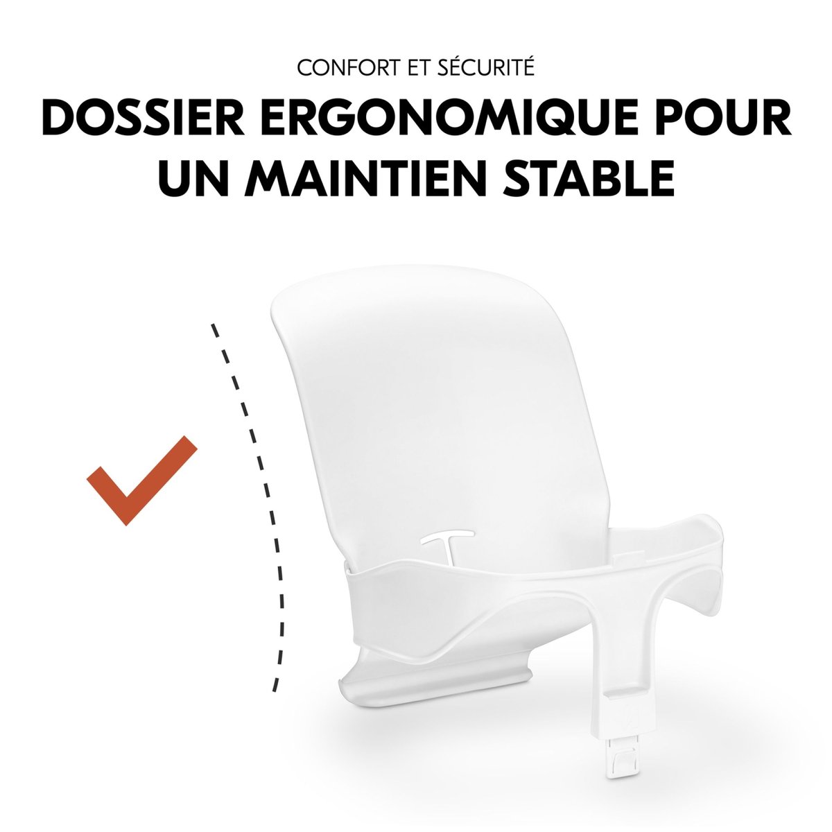 Réducteur bébé pour chaise haute Arketa Baby Seat blanc couleur unique, HAUCK