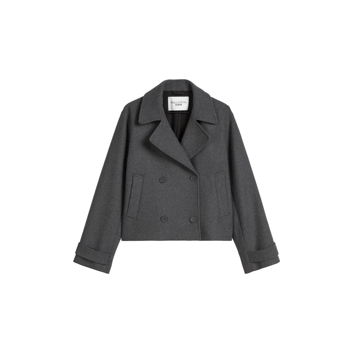 Caban relaxed avec de la laine recyclée gris foncé, MARC O’POLO DENIM