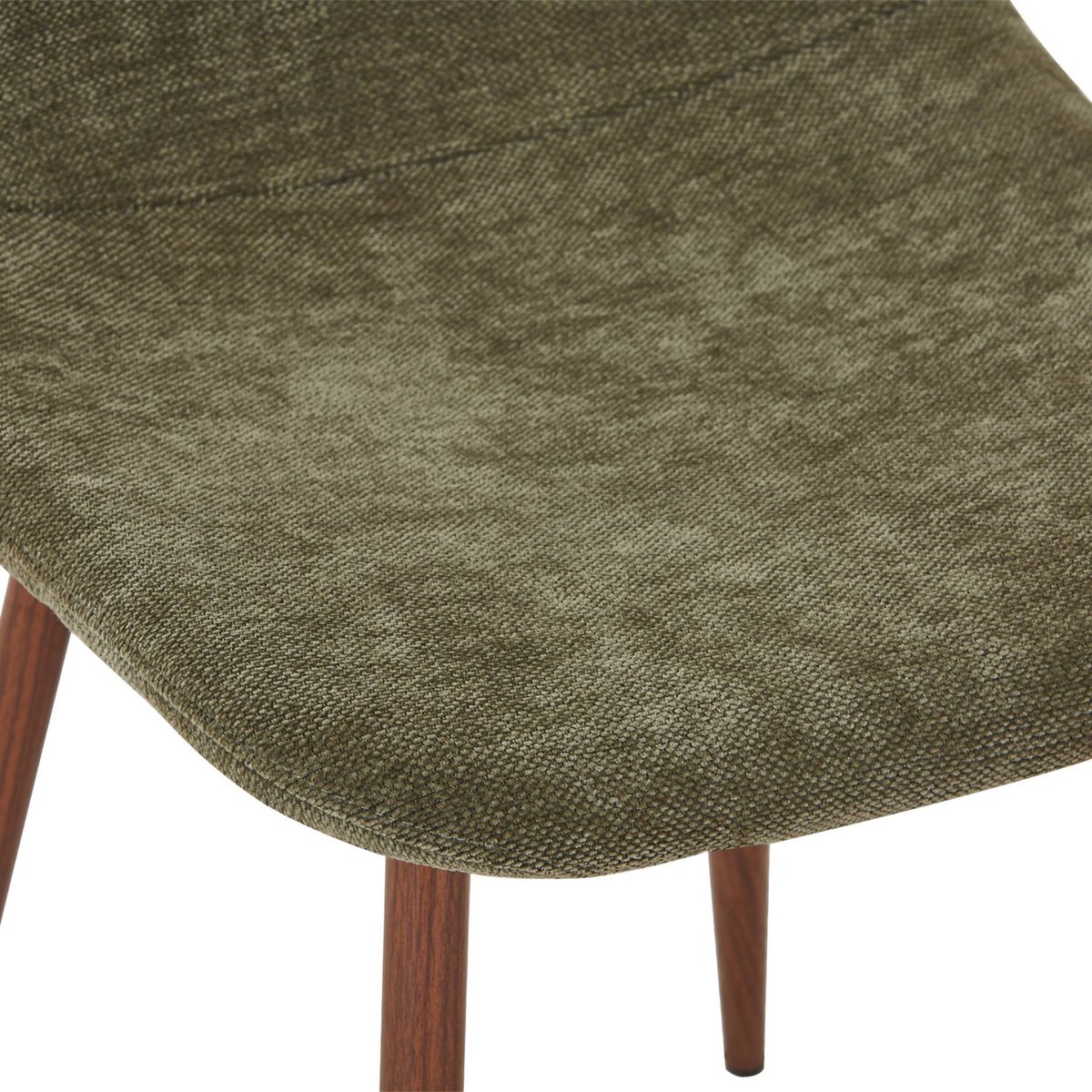 Chaise décor bois teinte noyer et tissu (lot de 2) VERA rouge, SWEEEK