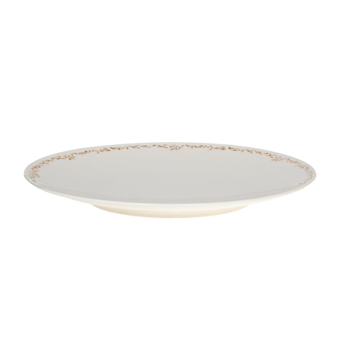 Plat rond 31 cm Ophélia blanc, TABLE PASSION
