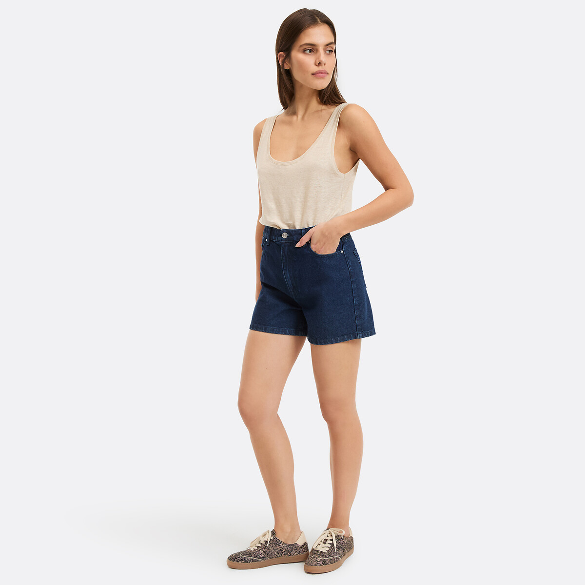 Denim Shorts untreated blue, LA REDOUTE COLLECTIONS