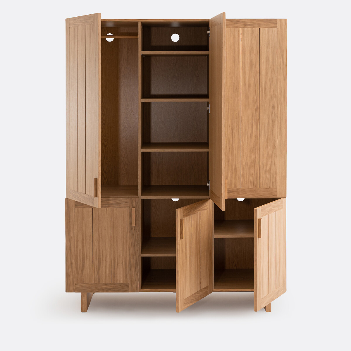 Armoire penderie 6 portes, Lanko coloris chêne, LA REDOUTE INTERIEURS