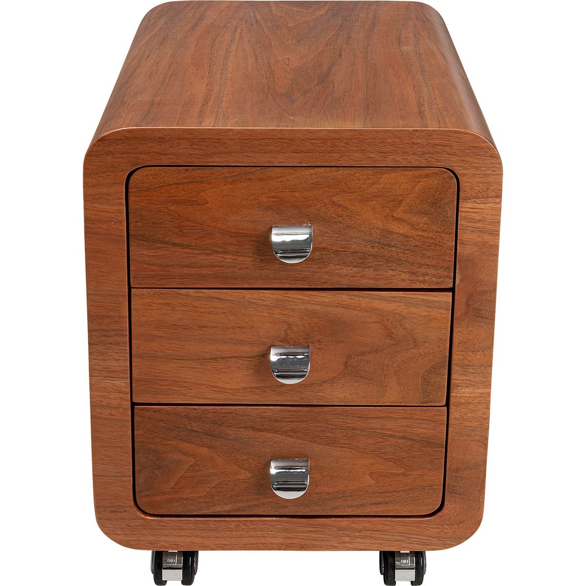 Caisson de bureau à roulettes Club noyer marron, KARE DESIGN