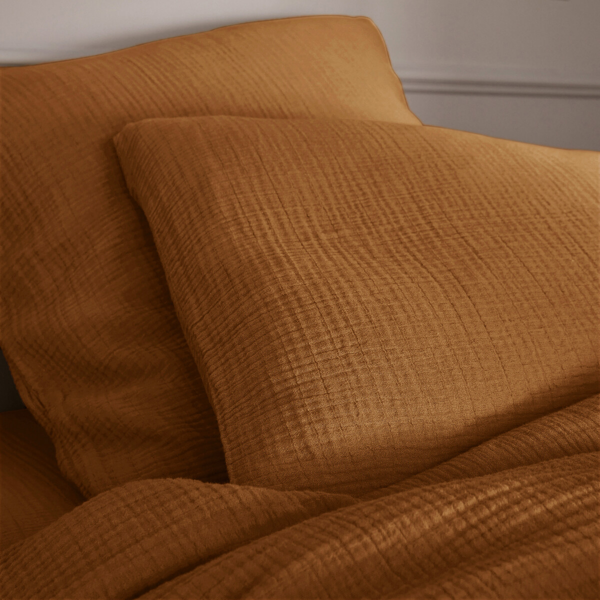Housse de couette enfant gaze de coton bio, Yafa cannelle, AM.PM