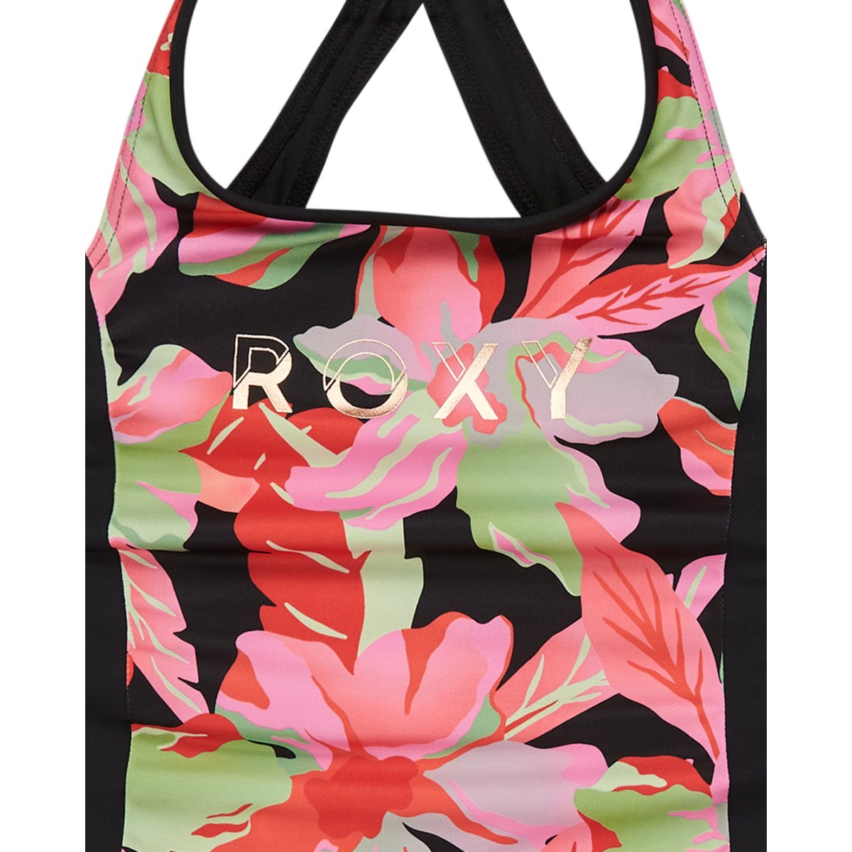 Maillot de bain une pièce ACTIVE. noir anthracite the moves floral, ROXY
