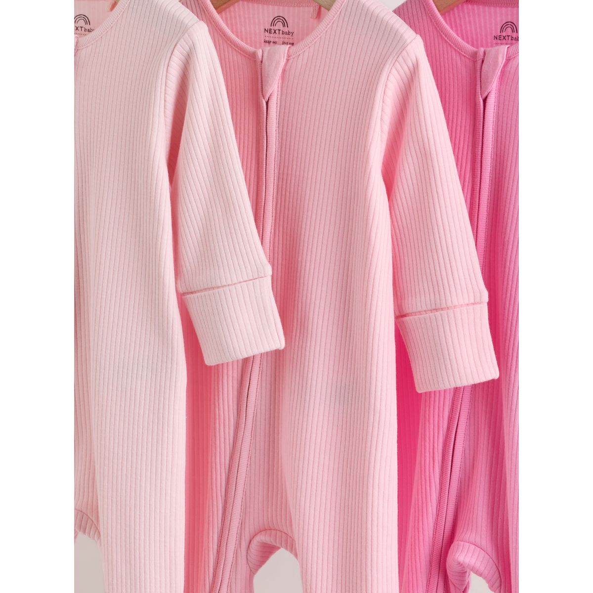 Dors-bien à zip double sens bébé, lot de 3 rose, NEXT