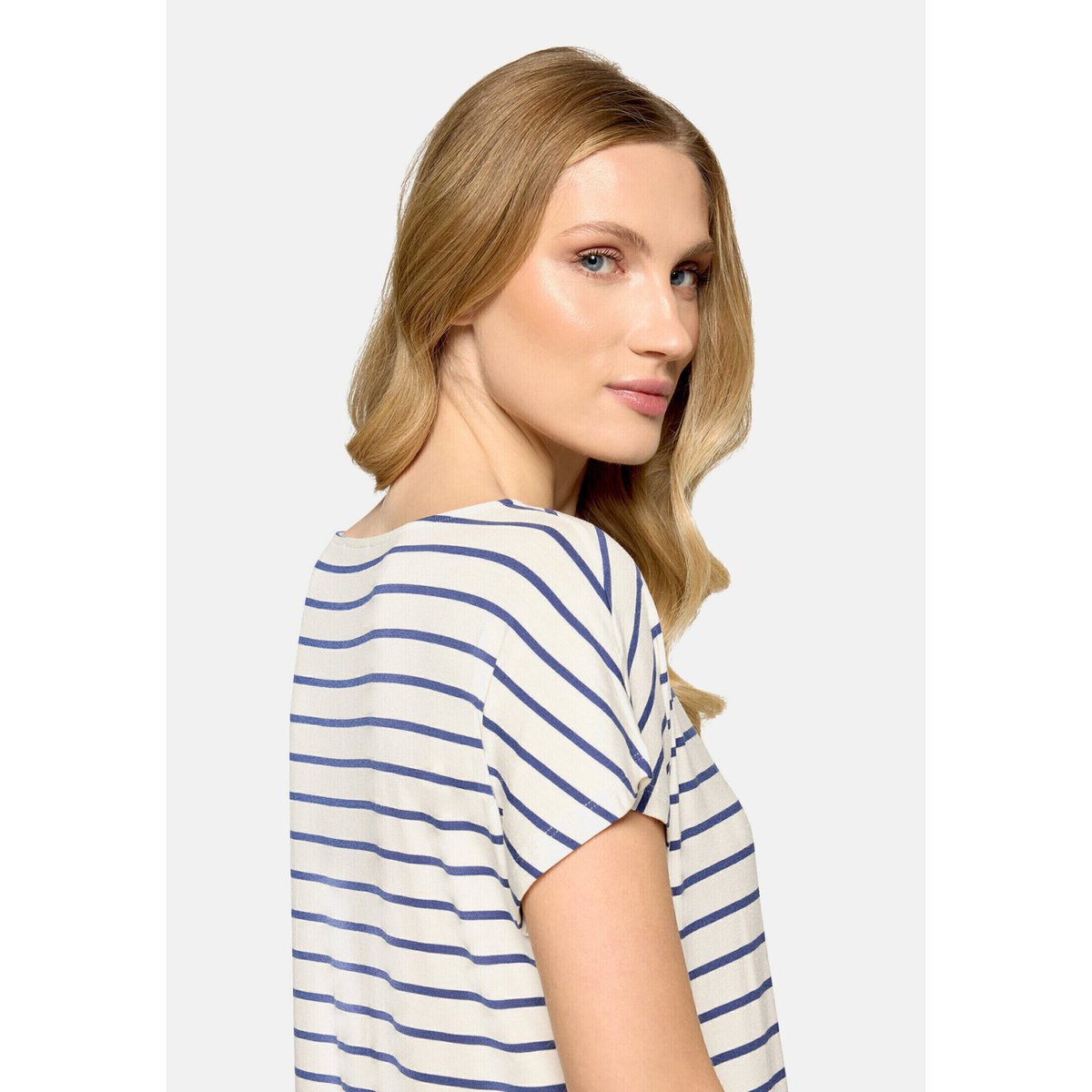 Haut casual à encolure bateau blanc/bleu, BETTY BARCLAY