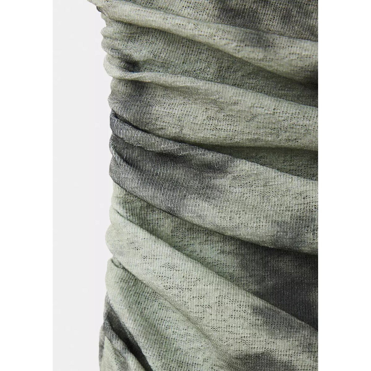 Top imprimé drapé vert, MANGO