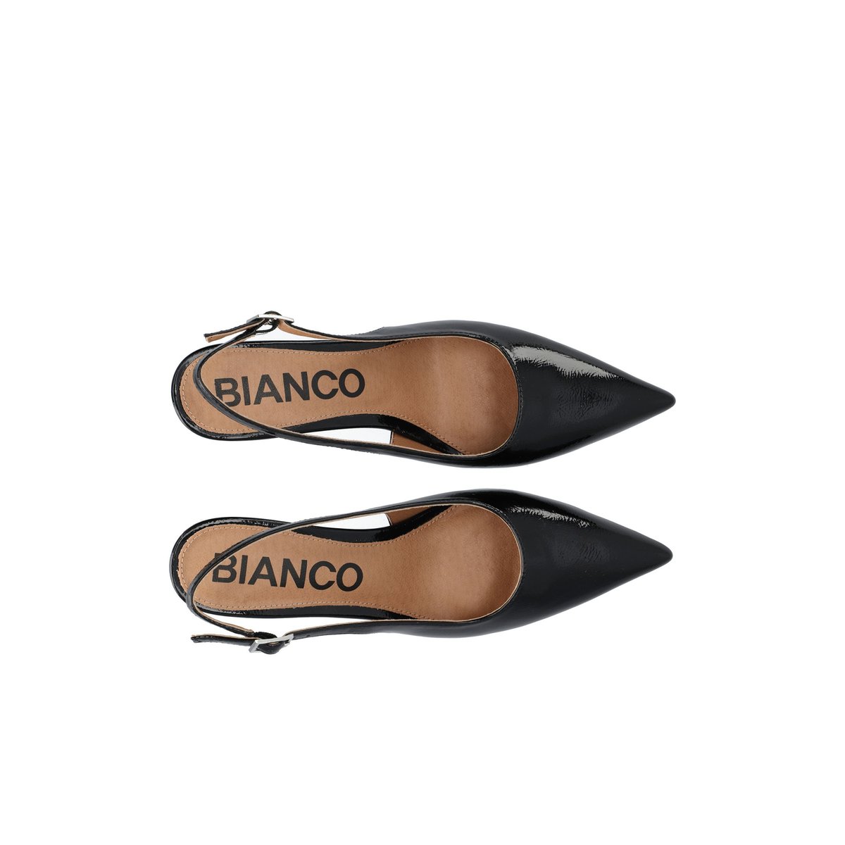 Chaussures À Bride Arrière noir - blackpatent1, BIANCO