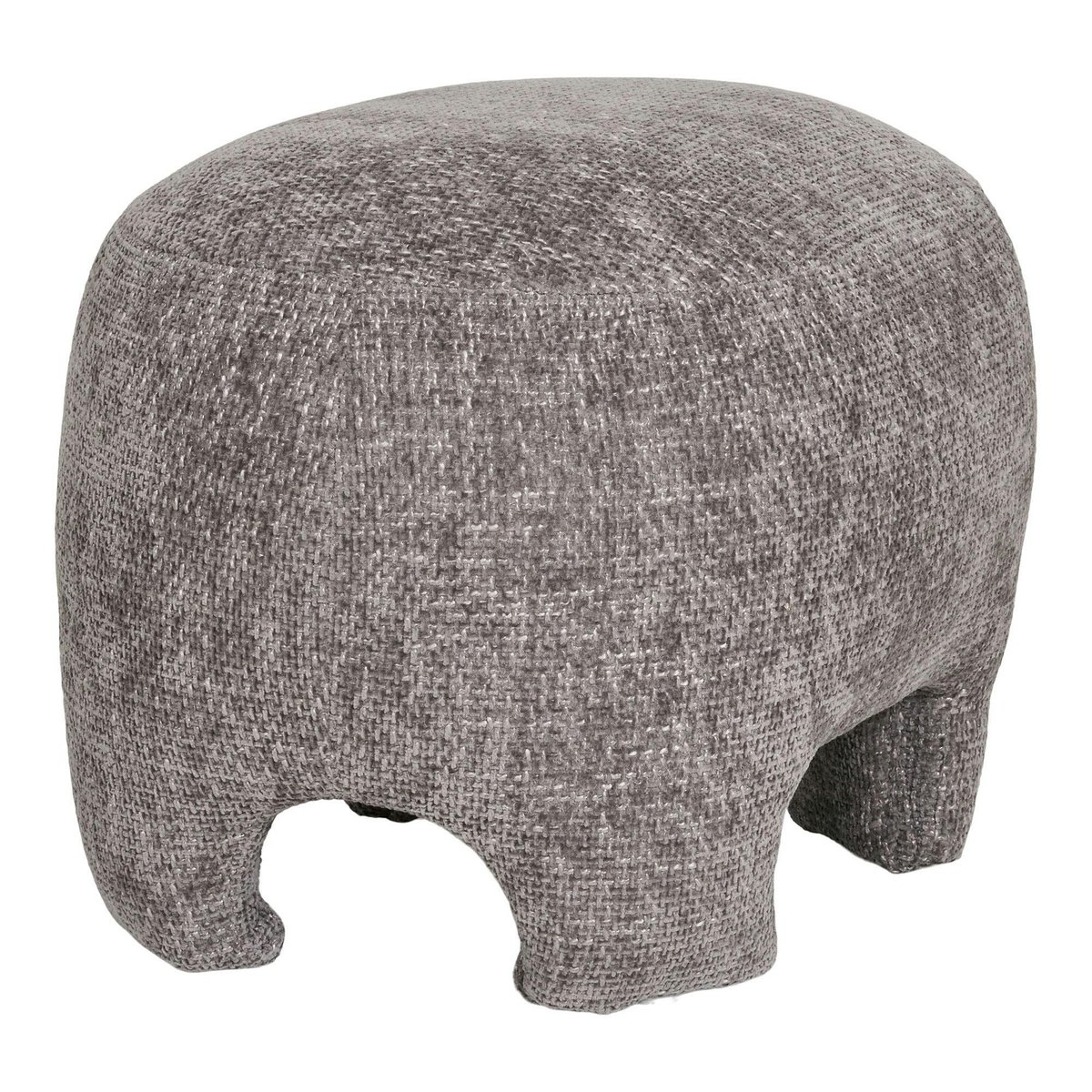 Pouf repose-pieds gris sur 4 pieds BERLIN gris, PIER IMPORT