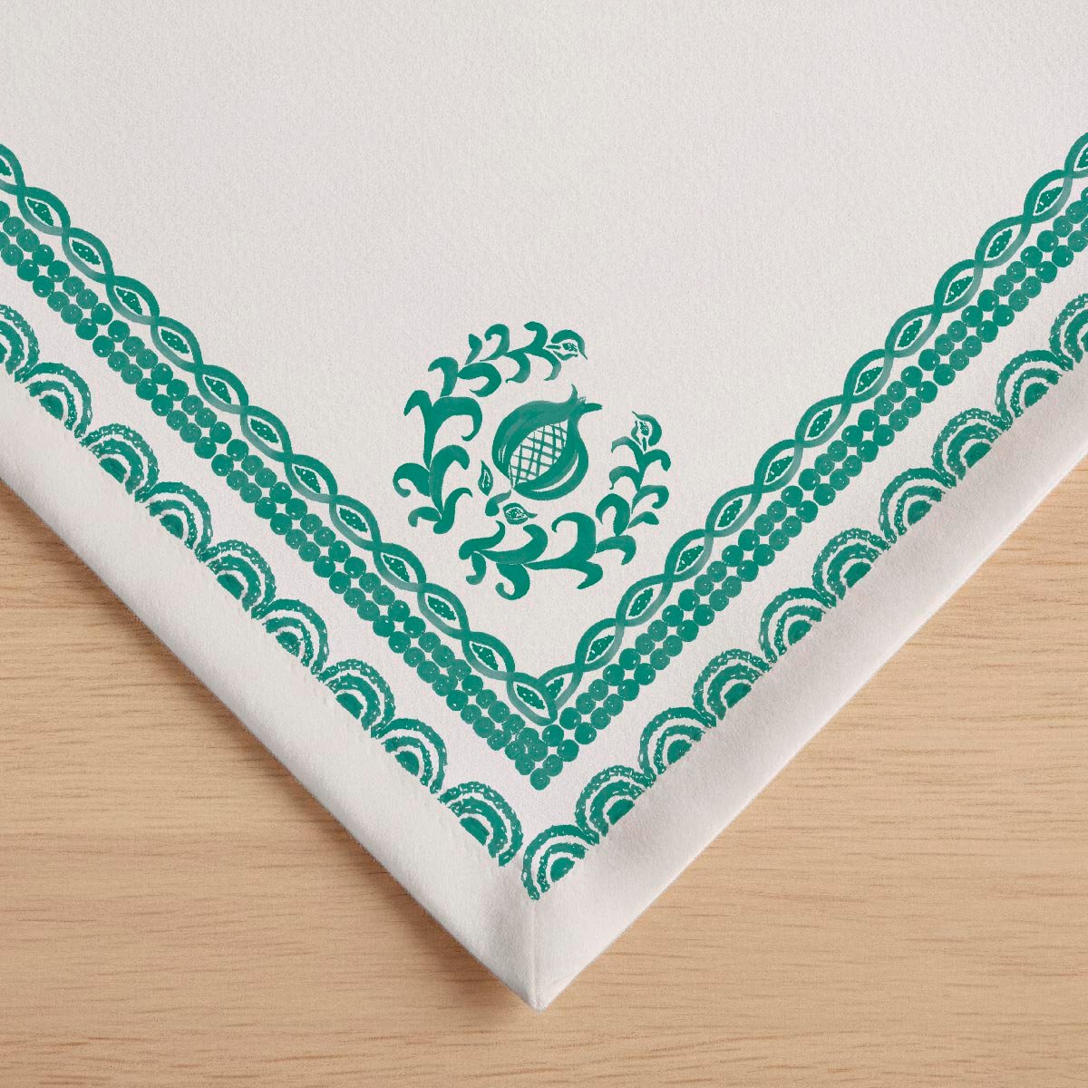 Lot de 4 serviettes en coton 100% Mosaic vert, NAF NAF HOME
