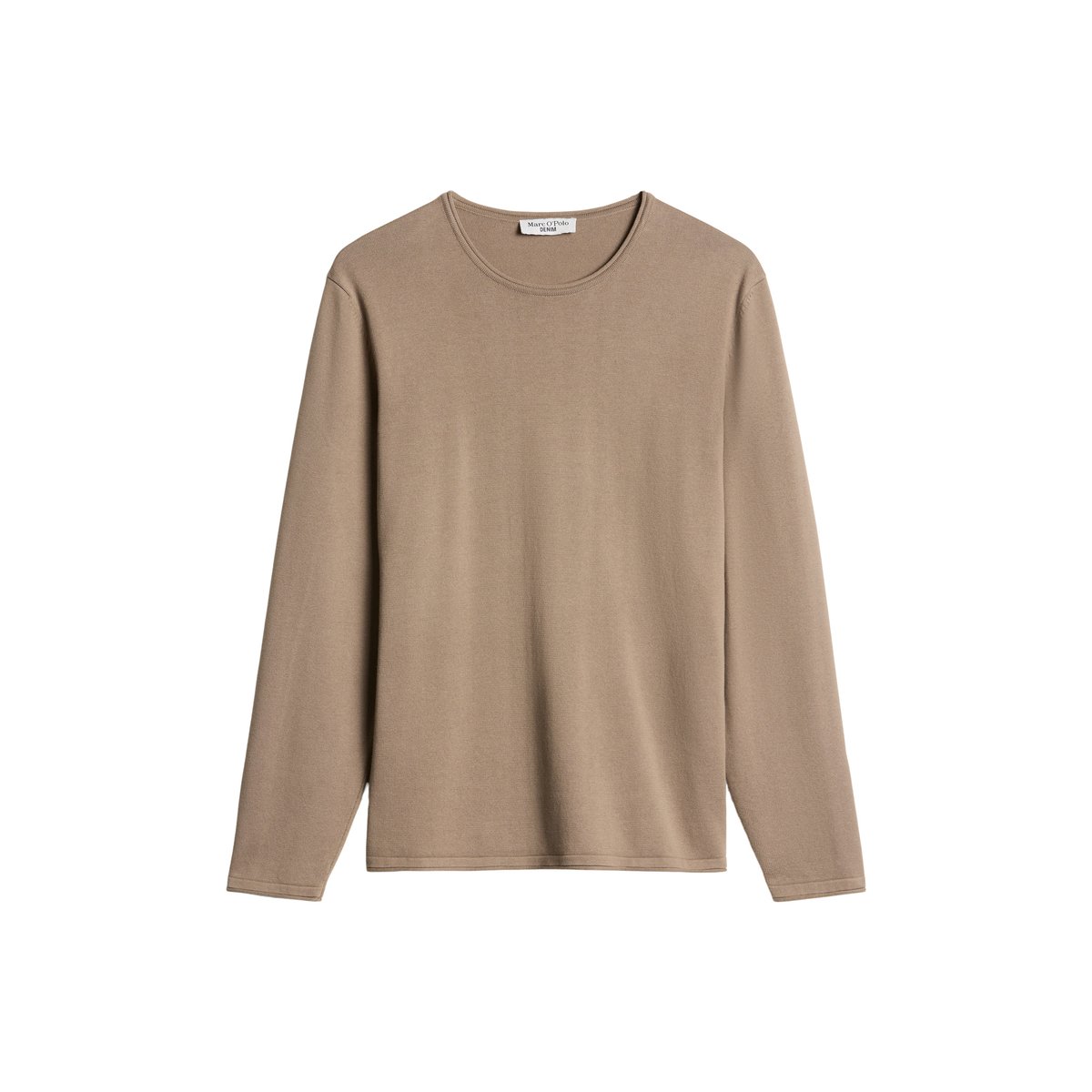 Pull coupe classique en pur coton biologique marron, MARC O’POLO DENIM