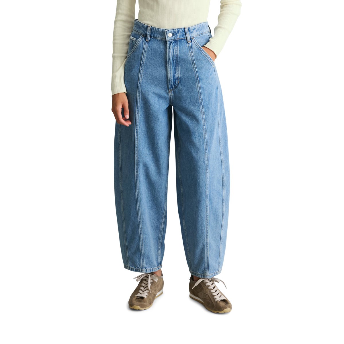 Jean modèle Enni à coupe large en denim rigide bleu, MARC O’POLO DENIM
