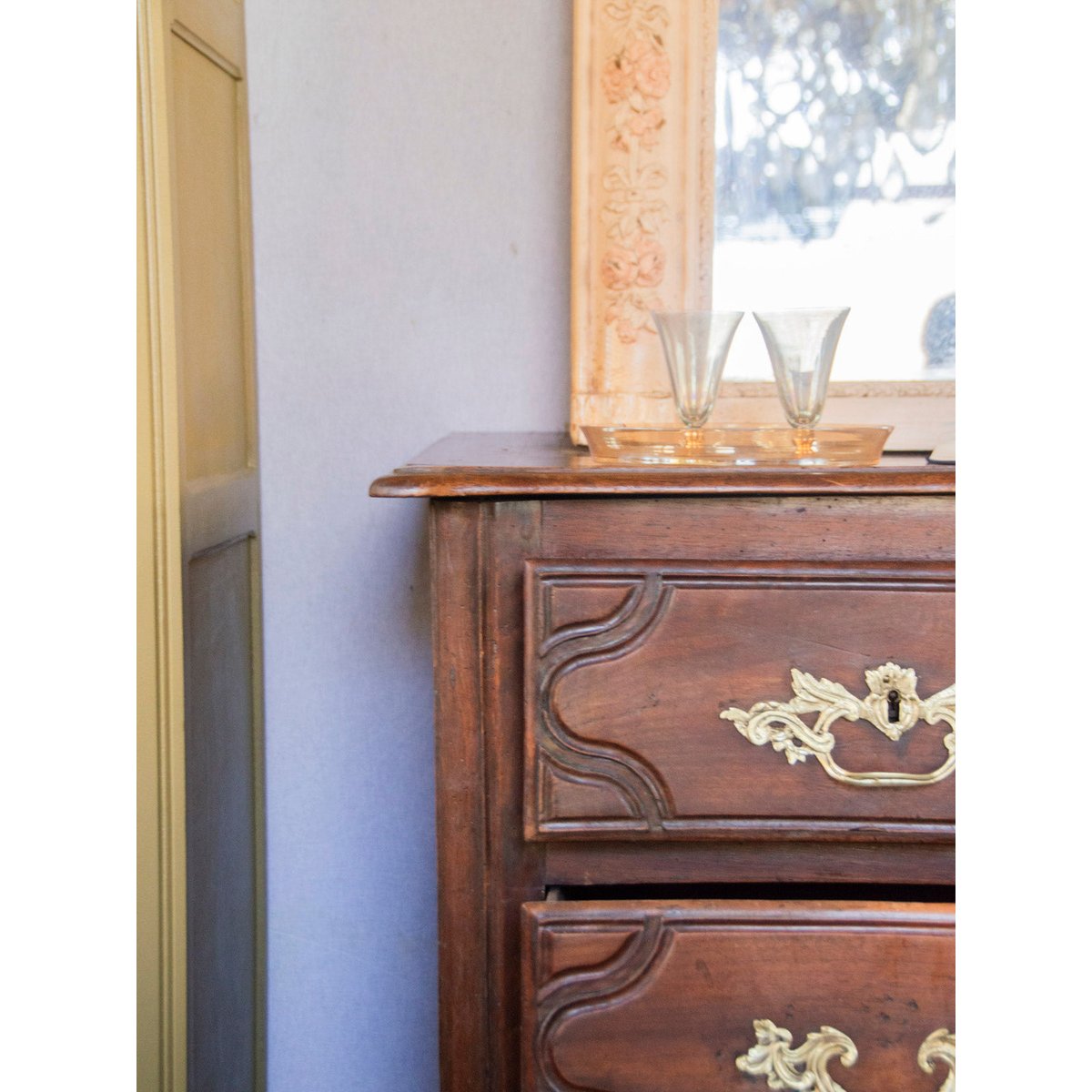 Commode bordelaise en bois Garance N°514 - Bon état bois foncé, DEBONGOUT