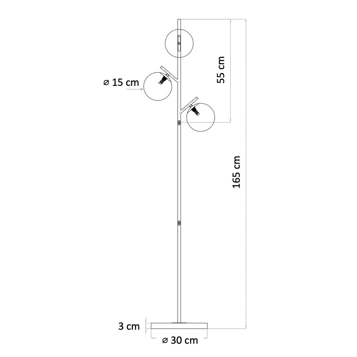 Lampadaire ultra glamour - ESTRELA doré / laiton, KOSILUM
