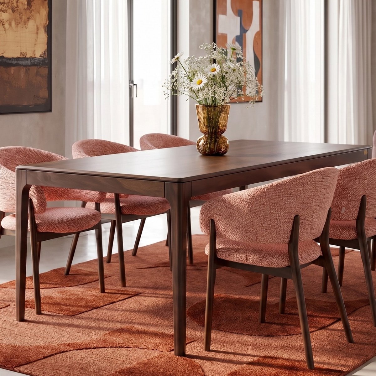 Tapis en laine, FLOW orange, KARE DESIGN