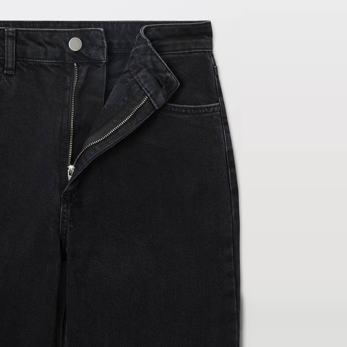 Jean boyfriend en coton grey denim, MONOPRIX