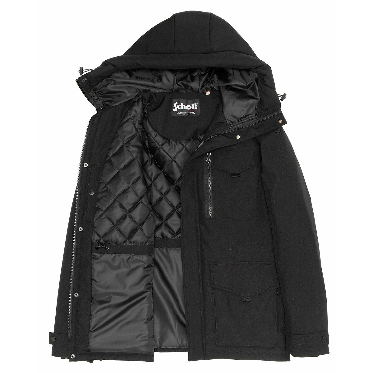 Broomfield Coat with Pockets black, SCHOTT