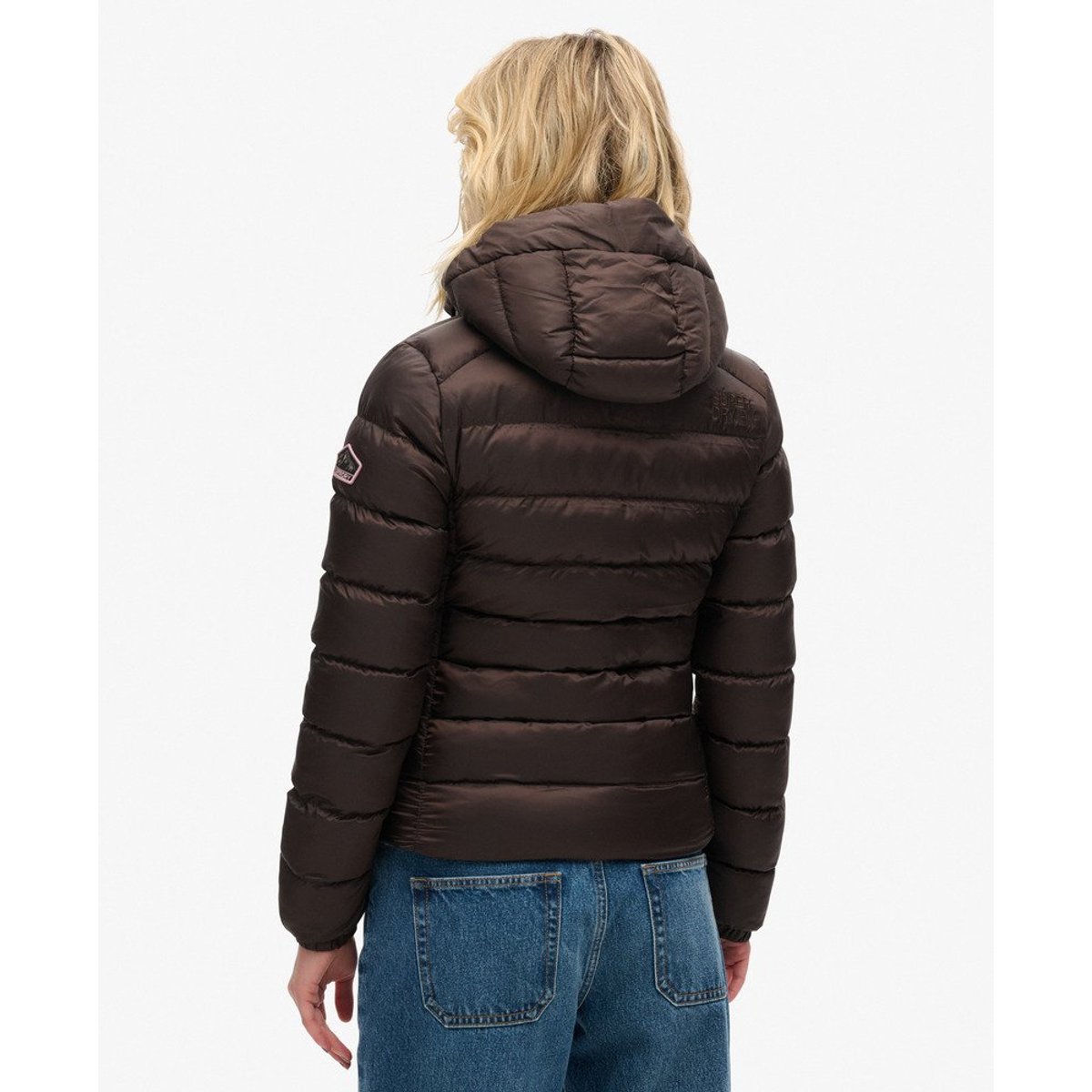 Doudoune à capuche Fuji chêne marron foncé, SUPERDRY