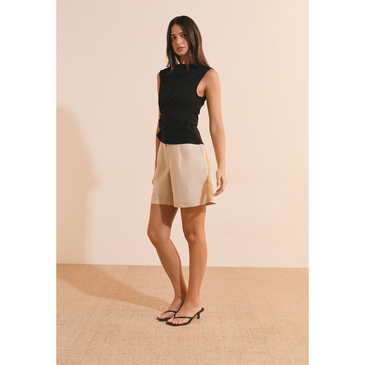 T-shirt sans manches avec coton ANAIS TS noir, ETAM