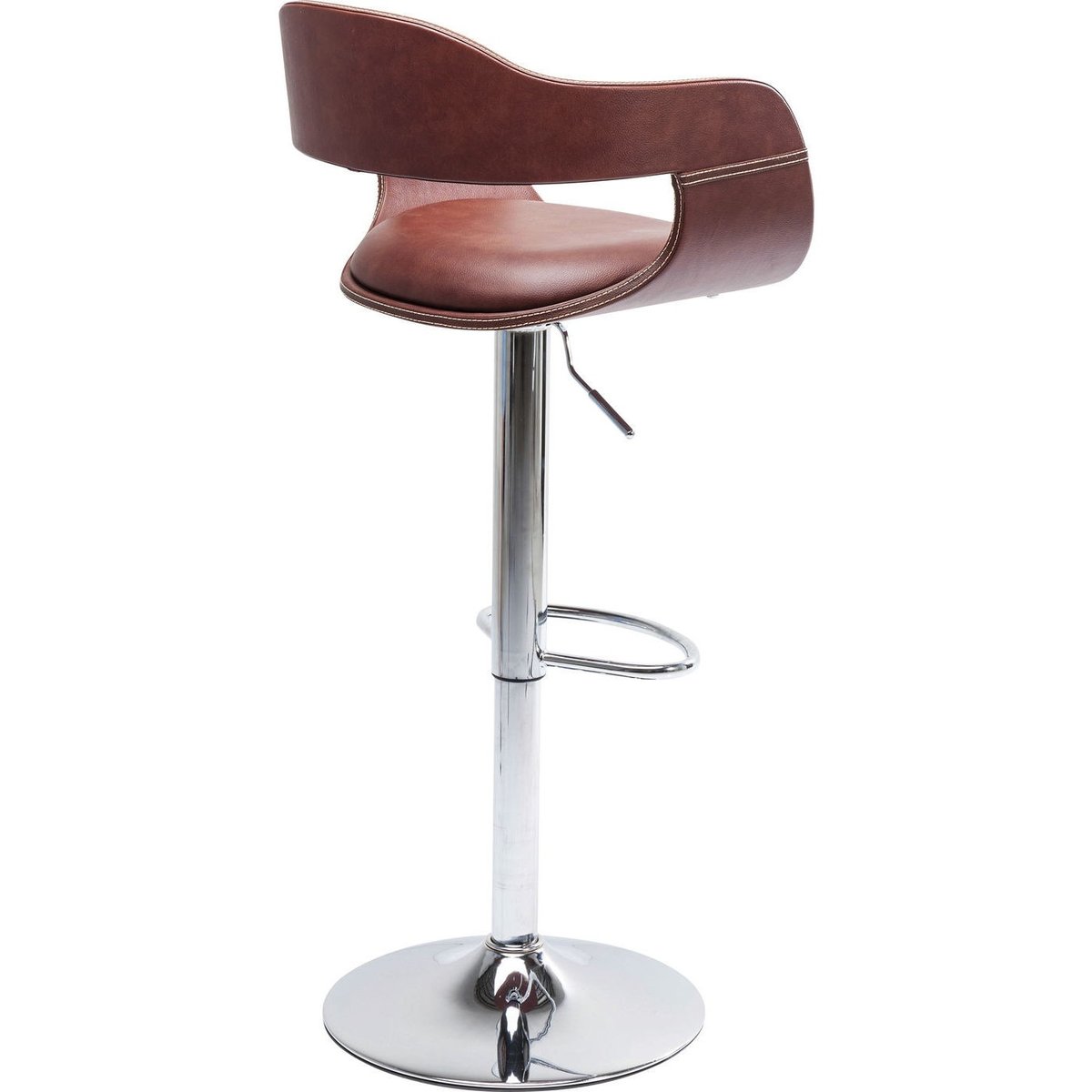 Tabouret de bar réglable en simili, MONACO nougat, KARE DESIGN