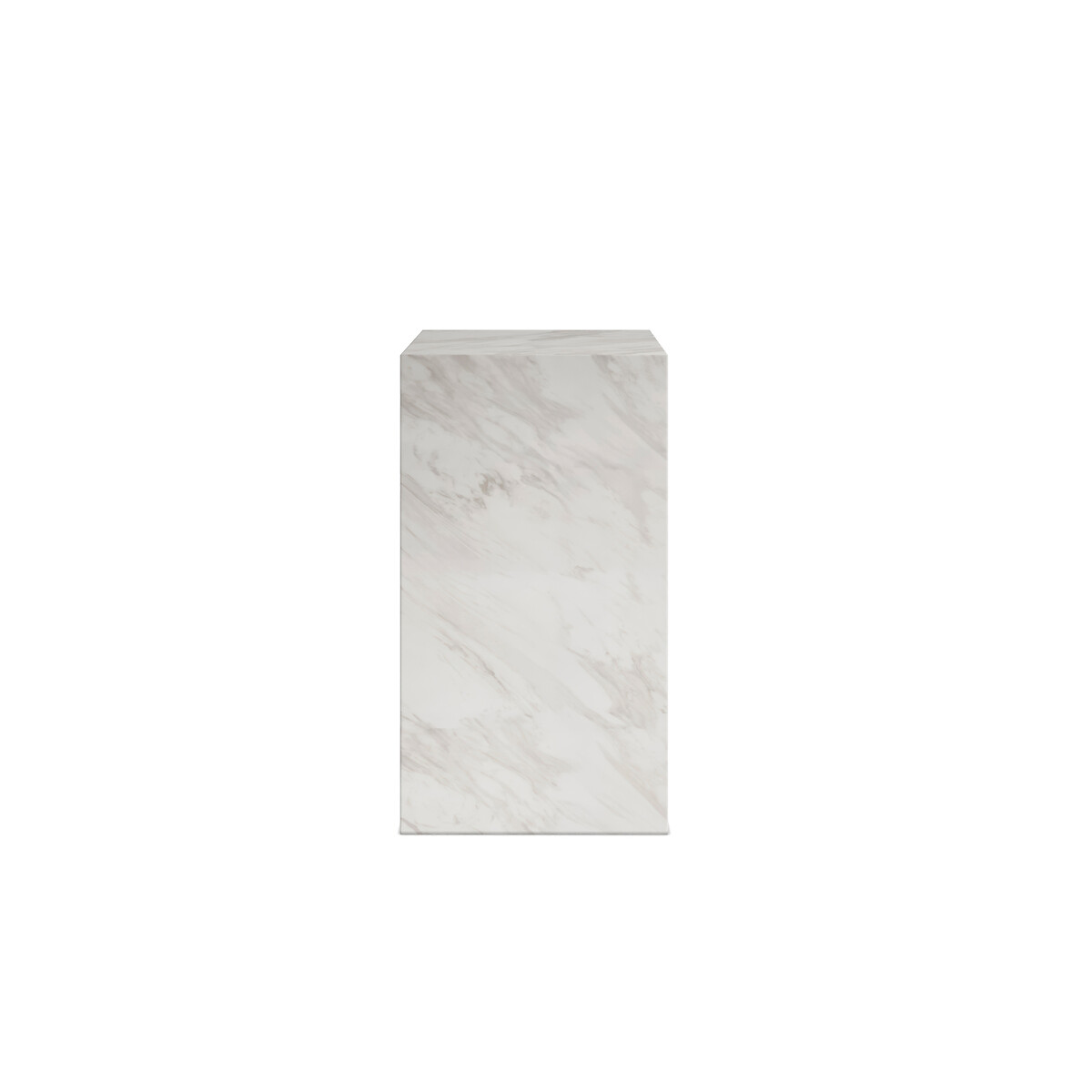 Serafina Faux Marble Block Side Table white marble, ÉDITÉ