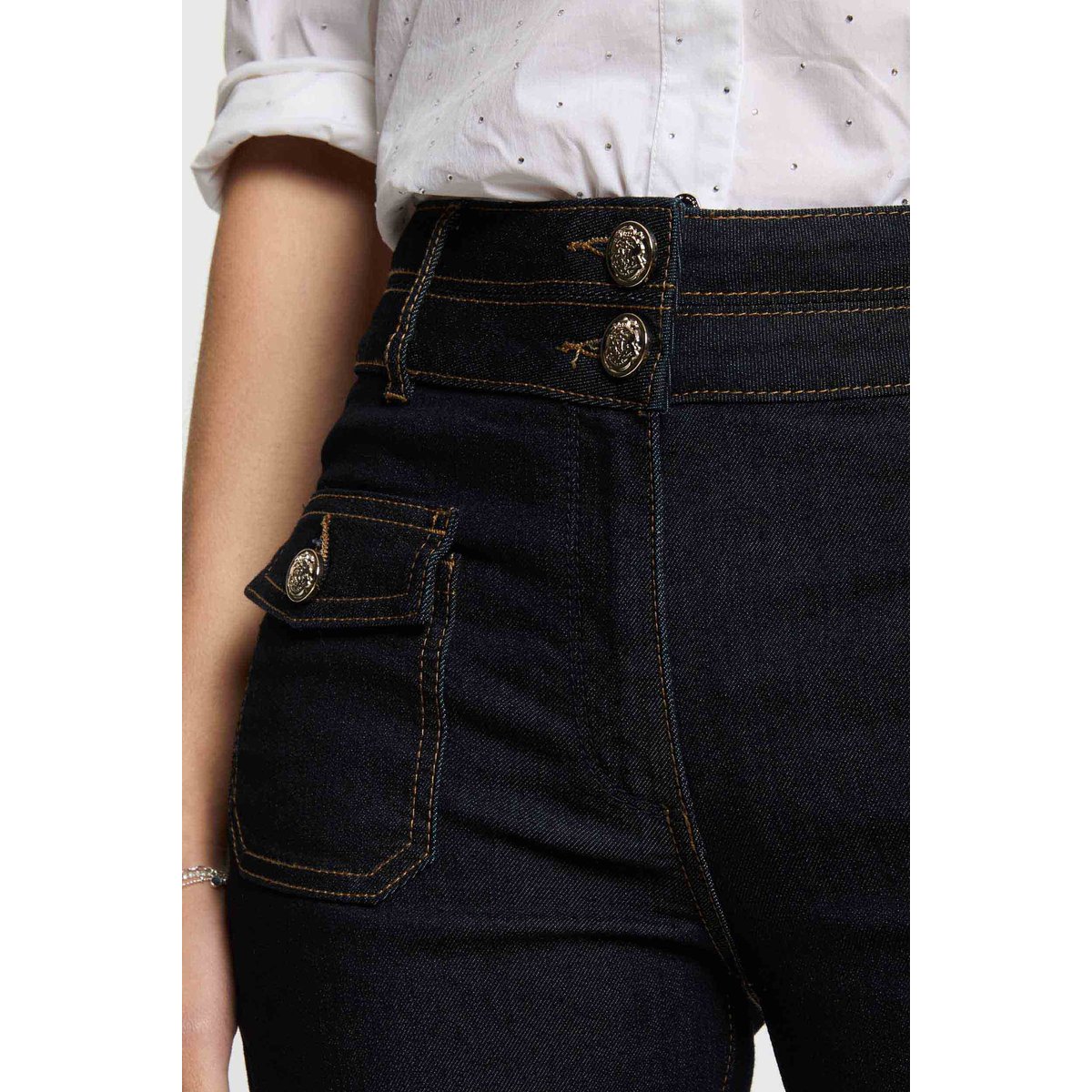 Jeans bootcut bleu, MORGAN