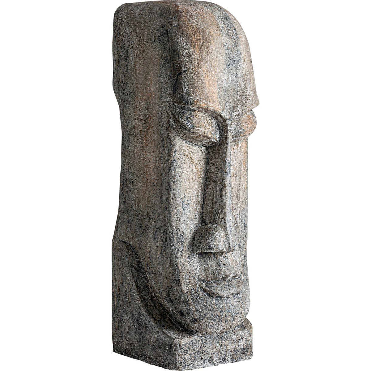Sculpture de style oriental en ciment vieilli gris ciment finition vieillie, RECOLLECTION