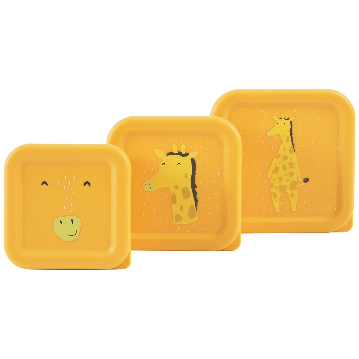 Lot de 3 boîtes à goûter jaune, marron, blanc, TRIXIE