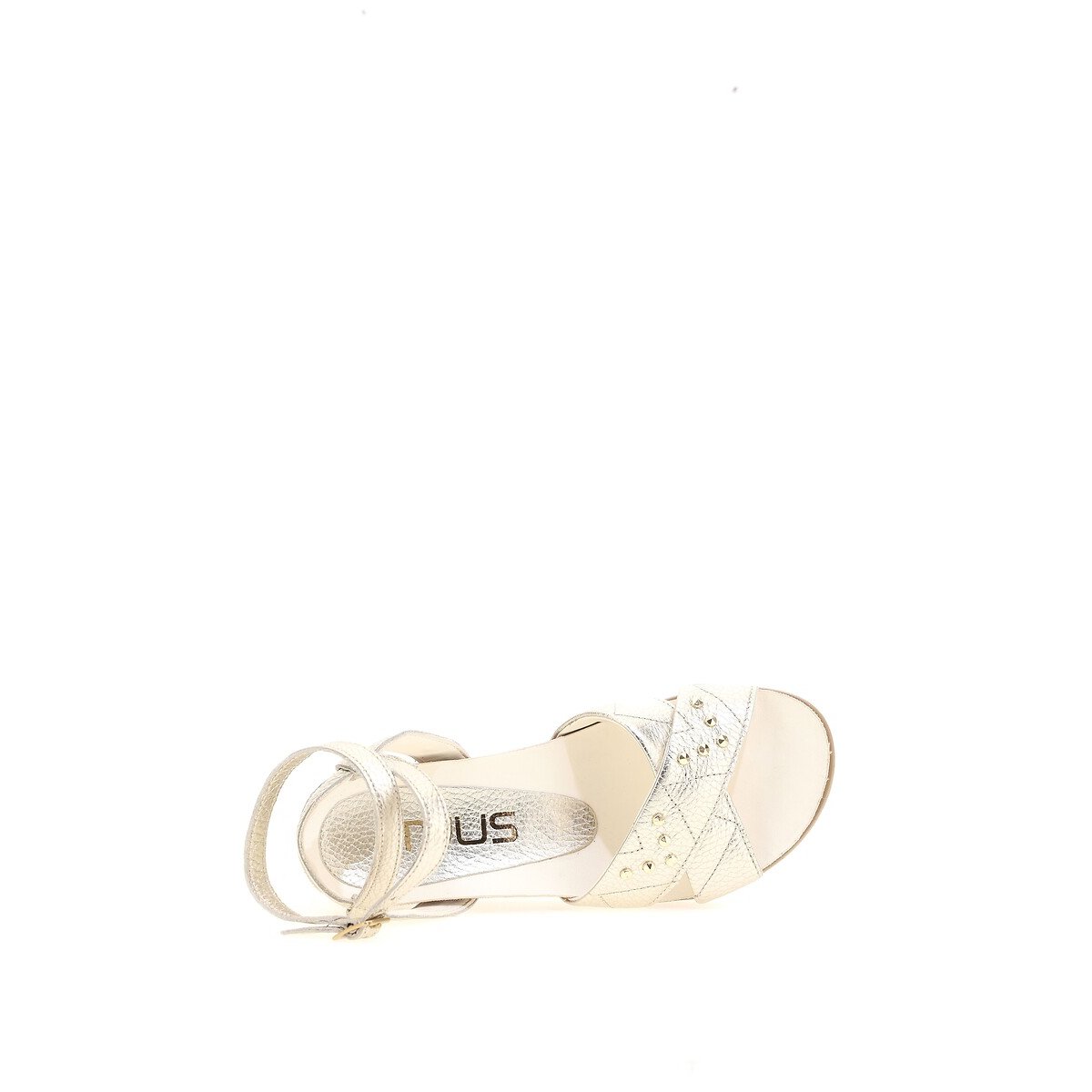 Leather Wedge Sandals platinum, MJUS