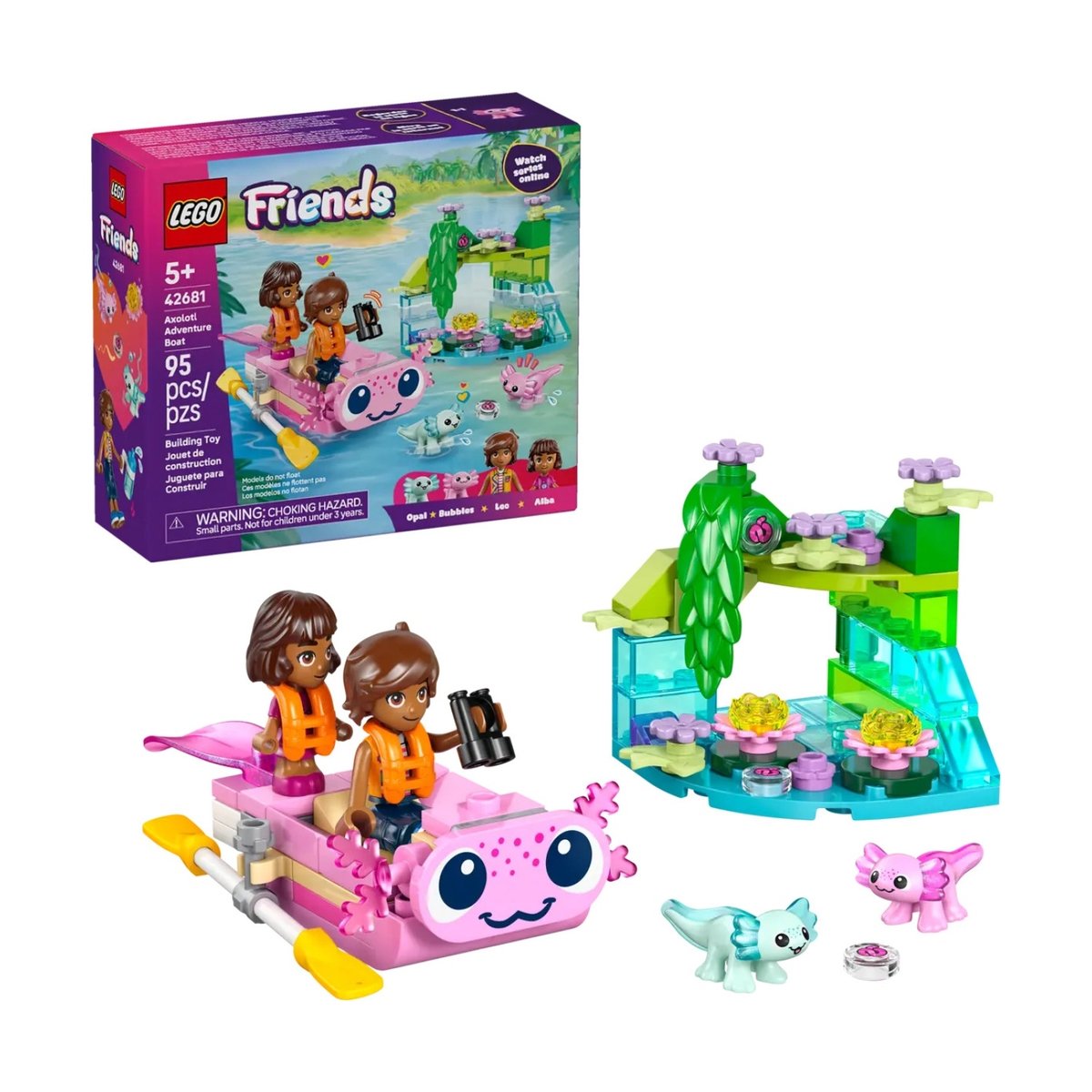 LEGO Friends - Le bateau d'aventures axolotl - 42681 multicolore, LEGO