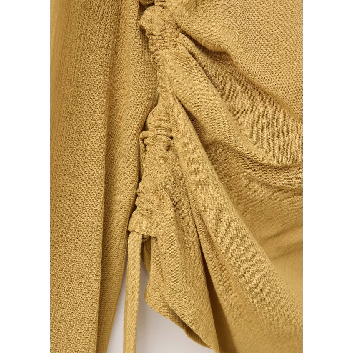 Blouse asymétrique gaze jaune, MANGO TEEN