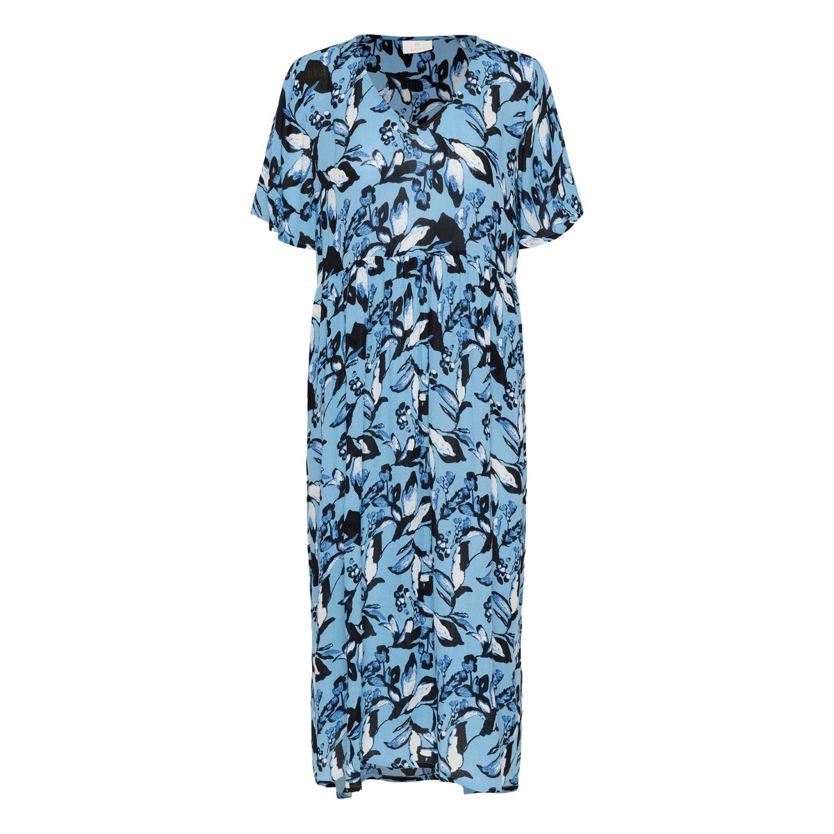 Robe bleu blue graphic flower, KAFFE