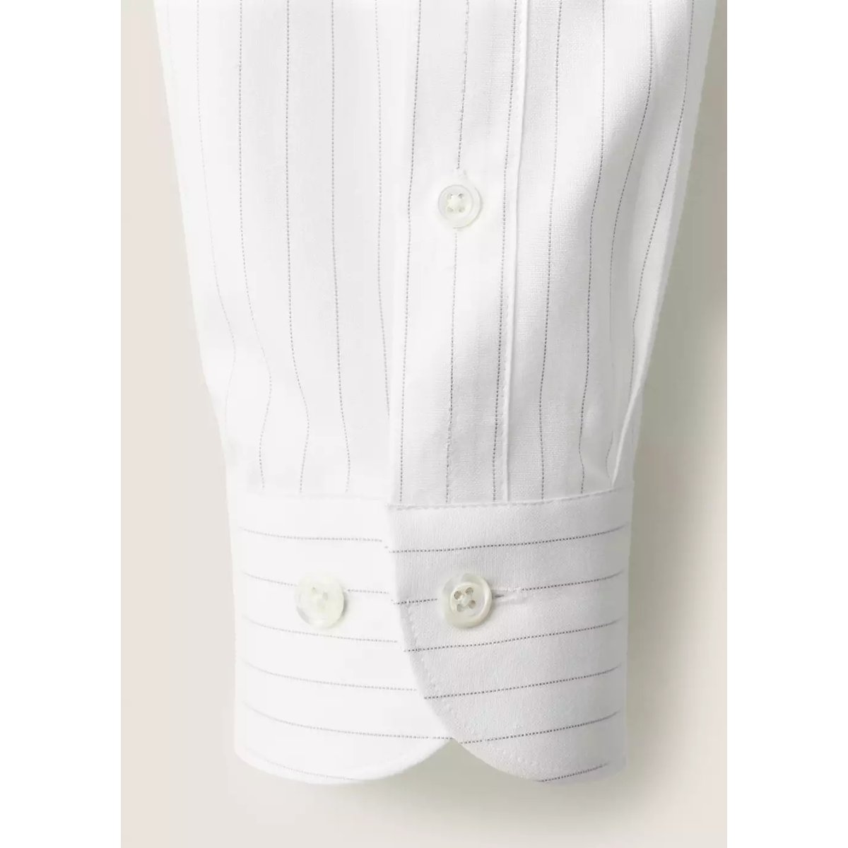 Chemise 100 % coton rayures slim-fit gris, MANGO MAN