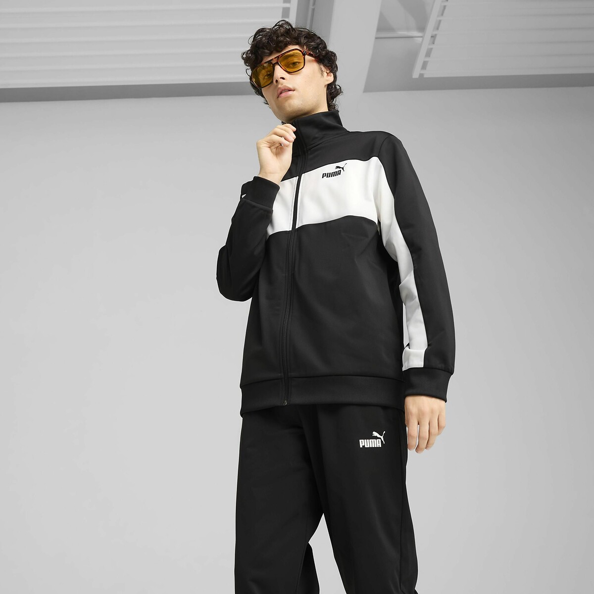 Ensemble de survêtement colorblock noir, PUMA