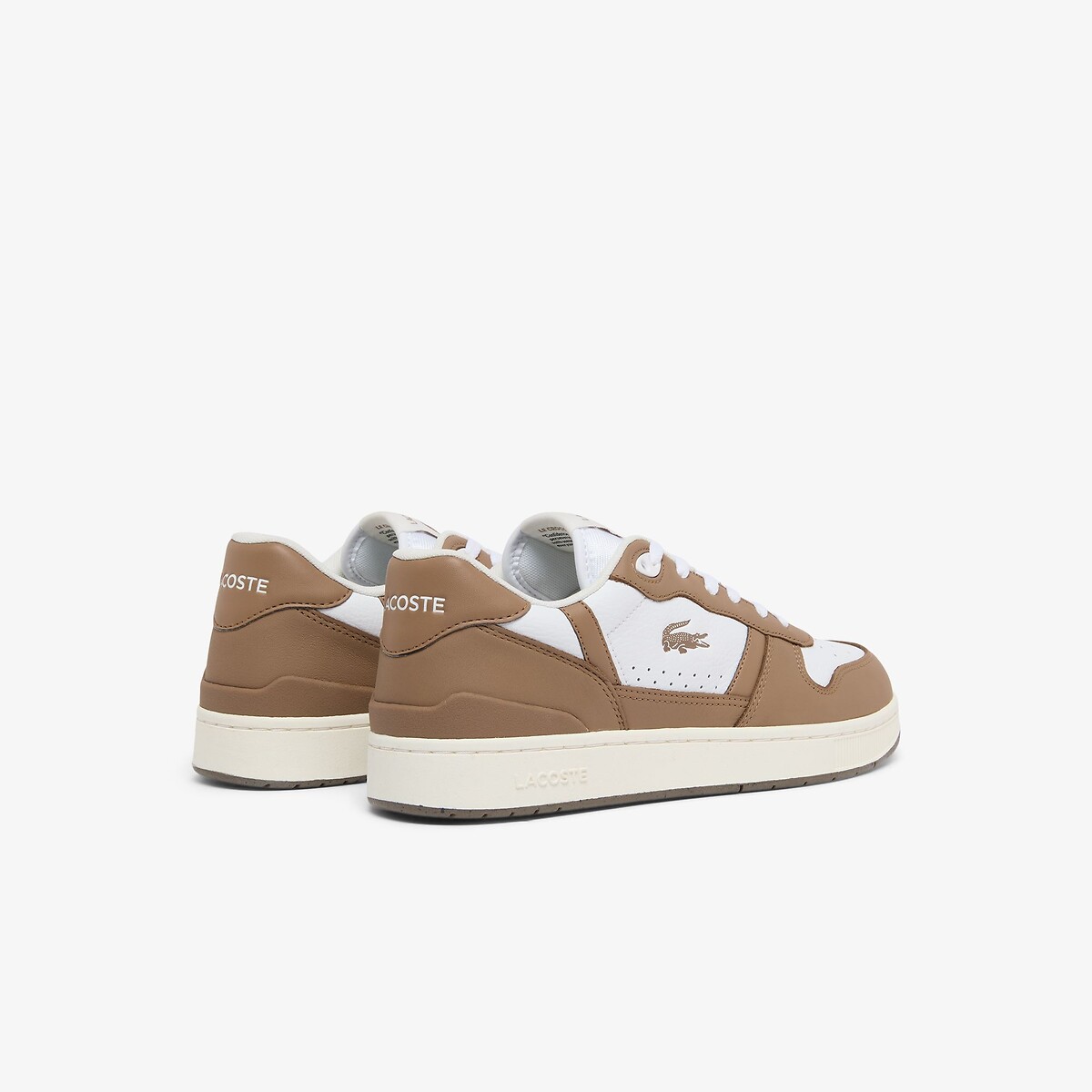 Baskets basses T-ClIP SET blanc/marron, LACOSTE
