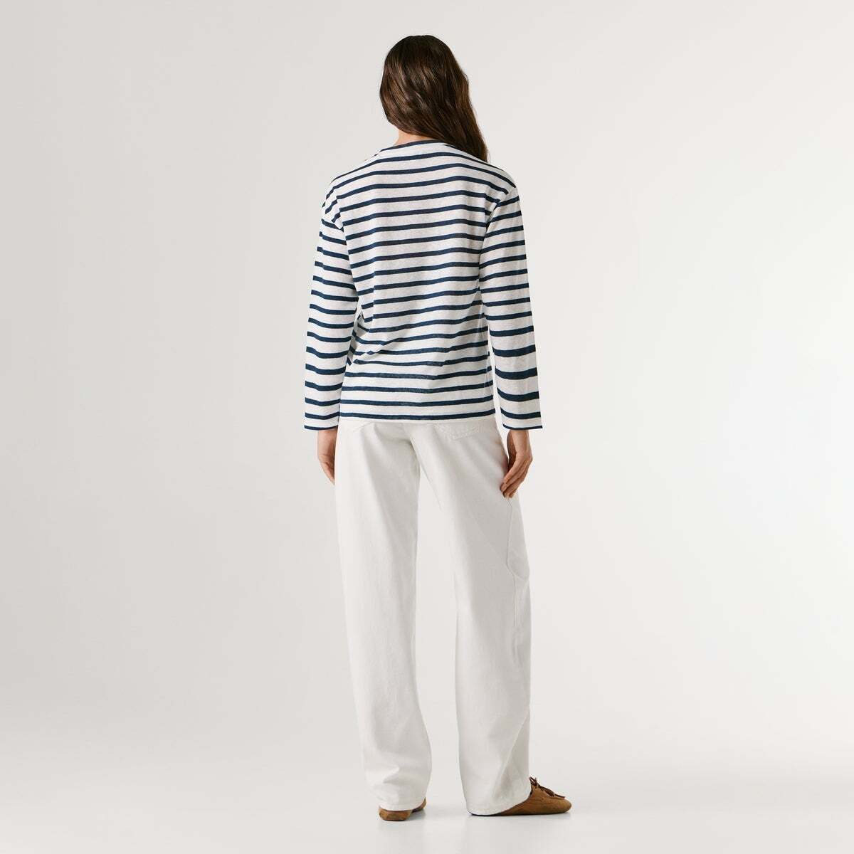 T-Shirt À Rayures Manches Longues bleu des profondeurs, PEPE JEANS