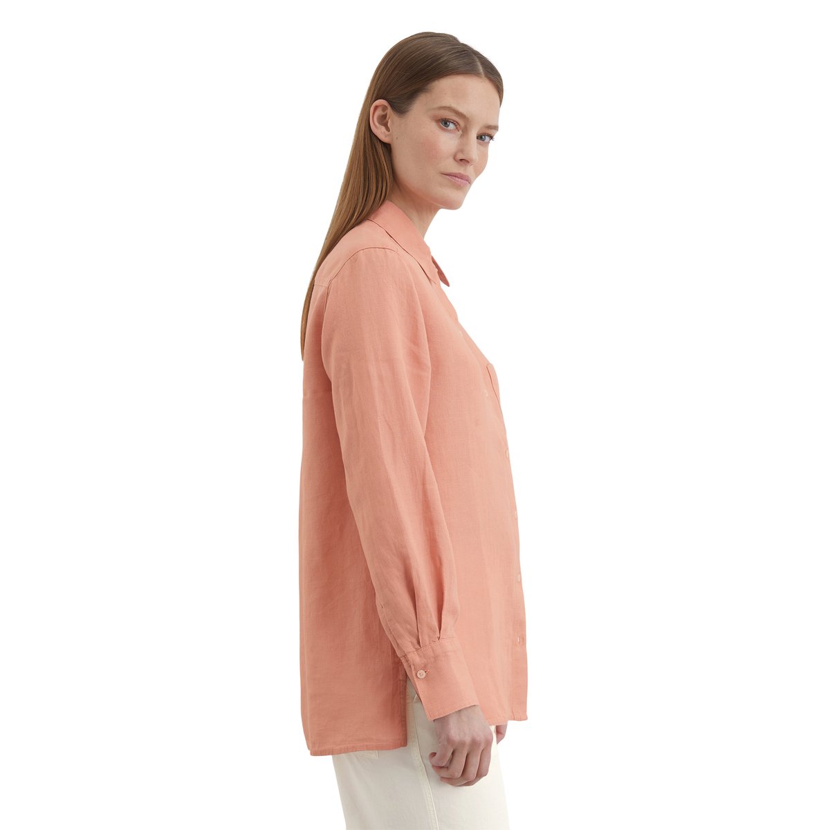 Blouse en lin regular en qualité légère rouge, MARC O'POLO